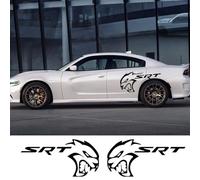 NonWoohdf Lot de 2 Autocollants en Vinyle pour Voiture, Motif Yeux Rouges, pour Dodge Mopar Challenger SRT Hellcat, Accessoires de réglage