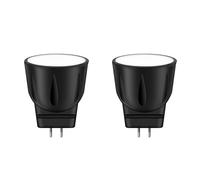 Noobibaba MR8 12V Lampe LED, Blanc Chaud 2700K MR8 Ampoule LED 2W 12V GU4, Lampe halogène de remplacement 10W 20W, Non Dimmable, Col Court 2 pièces