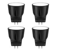 Noobibaba MR8 12V LED Lampe, Blanc Chaud 2700K MR8 Ampoule LED 2W 12V GU4, Lampe Halogène de Remplacement 10W 20W, Non Dimmable, Col Court 4pcs