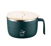 Noodle Bowl Set - 1200ml Stainless Steel Lunch Bowl | Anti-Scald Soup Mug With Lid And Fork | Multi-Functional Instant Noodle Container For Kitchen Pho Soup Pasta Oatmeal Gumbo Salad Home