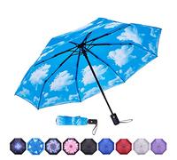 NOOFORMER Mini parapluie de voyage compact, coupe-vent, automatique, petit parapluie, léger, portable, pliable pour femmes, hommes, enfants