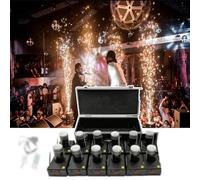 NOOGRRFA Contrôleur De Feux d'artifice, Contrôleur De Feux d'artifice De Scène, 10/12pcs, Télécommande sans Fil, 30-50m, avec Boîte De Protection + 2 Télécommandes, pour Mariage, Scène, Concert,D12
