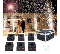 NOOGRRFA Contrôleur De Feux d'artifice De Scène,Machine De Pyrotechnique À Allumage À La Flamme Froide,1 Contrôle 6 Bases,avec Boîte Protectrice Et Télécommande,30-50m,pour Les Événements De Mariage