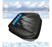 NOOGRRFA Coussin De Siège Conducteur Ventilé, 12V-24V, 5 Ventilateurs, 3 Vitesses De Ventilation, Soie Glacée Respirante, Confortable Et Silencieux, avec Port USB, Refroidissement Rapide,Black