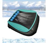 NOOGRRFA Coussin De Siège Conducteur Ventilé, 12V-24V, 5 Ventilateurs, 3 Vitesses De Ventilation, Soie Glacée Respirante, Confortable Et Silencieux, avec Port USB, Refroidissement Rapide,Green