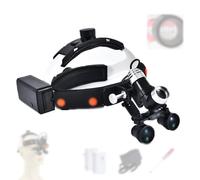 NOOGRRFA Loupe Dentaire Montée sur Tête avec Éclairage,Loupe 3,5X,Projecteur,Lentille HD,Divers Réglages,Distance De Travail 320-420Mm,35 000Lux,pour Examens Dentaires Et Études en Laboratoire