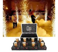 NOOGRRFA Machine De Feux d'artifice De Déclencheur À Distance De Scène,Système De Tir De Feux d'artifice,Portée De 10m,2 Télécommandes 8 Base,Protection De l'environnement,pour Le Mariage,kit1