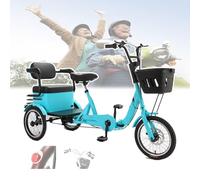 NOOGRRFA Tricycle Électrique Pliable pour Personnes Âgées,Transmission À 8 Roulements,Sensibilité De Freinage,Capacité De Charge De 200Kg,Rangement Fermé,pour Les Déplacements Quotidiens,Blue
