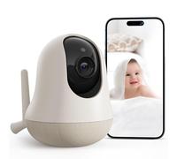 nooie 2K Babyphone Camera, 5GHz Camera Bebe Surveillance avec Application Telephone, Détection de Température, Audio Bidirectionnel, Alertes Pleurs&Mouvements, Vision Nocturne, Suivi de Mouvement IA