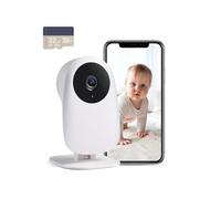 nooie [Exclusivité Amazon] Baby Monitor avec Carte Micro SD, 1080p, pour bébé Nounou Personnes âgées et Surveillance d'animaux domestiques, Fonctionne avec Alexa