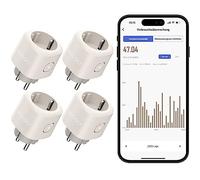 Nooie Lot de 4 prises Wi-Fi Smart Plug WiFi télécommandées - Commande vocale et minuterie - Compatible avec Alexa et Google Home à seulement 2,4 GHz