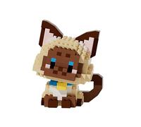 NOOLY Jeu de Briques de Construction pour Animaux Kit de Briques de Construction pour Mini Chat pour Adultes et Enfants WKLJM-09(2 en 1 Siam)