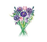 NOOLY Kit de Construction Bouquet de Fleurs Violette Dès 8 Ans, KLJMH-03