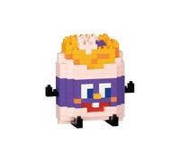 NOOLY Micro Bloc De Construction De Série Alimentaire pour Enfants Et Adultes Jouet De Décoration De Maison Et De Bureau WKLJM-04 (Tarte Au Taro Sucré, 216 Pièces)