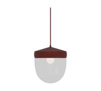 Noon Suspension Pan 30 cm verre transparent Bordeaux rouge-rouge foncé