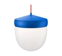 Noon Suspension Pan verre givré 30 cm Bleu clair-rouge
