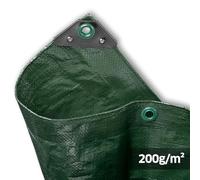 NOOR Bâche de Protection Super à œillets 200 g/m² - Verte 3x6 m