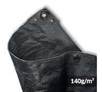 Noor Bâche Professionnelle 140 g/m² Anthracite I 3 x 4 m I Bâche Multi-usages pour la Protection Contre Les intempéries I Idéale pour Les Zones de Jardin I Résistant aux UV Revêtement des Deux côtés