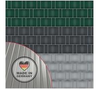 NOOR Bande Brise-Vue PP Pro Extra résistante pour clôture à Double Fil - Brise-Vue Gris Clair 0,19 x 2,55 m - Épaisseur 1,5 mm rainuré - Opaque, Coupe-Vent et Brise-Vue - Fabriqué en Allemagne