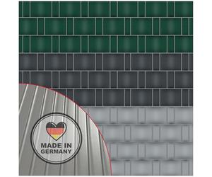 NOOR Bande Brise-Vue PP Pro Extra résistante pour clôture à Double Fil - Brise-Vue Gris Clair 0,19 x 2,55 m - Épaisseur 1,5 mm rainuré - Opaque, Coupe-Vent et Brise-Vue - Fabriqué en Allemagne