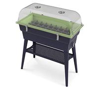 NOOR Ensemble complet de parterre surélevé Calipso avec capuche I bac à fleurs d'un volume de 40 l I La housse offre une protection optimale Je prends simplement soin de vos plantes et semis I Tilleul