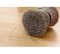 NOOR Fils de Liaison en Acier Inoxydable - Longueur : Environ 18 cm - Diamètre : Environ 1,0 mm - Lot de 100 Fils de Fer enroulé Durable pour l'installation de Brise-Vue