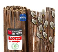 NOOR Panneau Brise-Vue en Osier Deluxe Nature 1,00 x 3,00 m