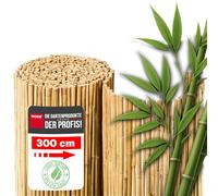 NOOR Panneau en Bambou Bahia - 1,5 x 3 m - tiges de Bambou Fines Naturel