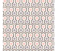 Noordwand Papier peint Good Vibes Hexagon Pattern Rose et violet