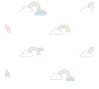 Noordwand Papier peint Mondo baby Clouds Blanc, bleu et rose