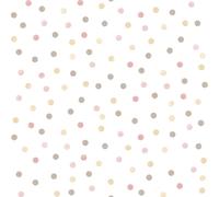 Noordwand Papier peint Mondo baby Confetti Dots Rose, blanc et marron