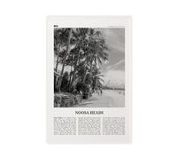 Noosa Heads Lot de 40 affiches sur toile rétro Motif plage noire et blanche, Sunshine Coast, Queensland, Australie, Océanie - Décoration murale pour maison, bar, restaurant, garage, café - 40,6 x 61
