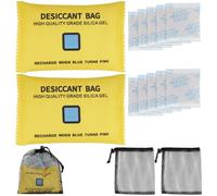 Noosverl 2 x 200g+10 x 10g Silicone Déshumidificateur Voiture, Convient pour Voiture et Maison, Contre la buée et l'humidité, Absorbeur d'humidité Voiture Réutilisable