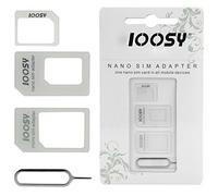 Noosy 3 en 1 (Nano-SIM vers Carte Micro SIM + Carte Micro SIM Standard + Carte SIM Nano SIM pour Tous Les Smartphones, Apple, Samsung, Sony, HTC, Nokia, etc.