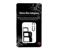 Noosy Adaptateur 3 en 1 Noosy Nano SIM, Micro SIM et SIM Noir