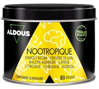 Nootropique Naturel - 80 Gélules - Brain Booster - Focus - Mémoire et Concentration, Énergie - Ginkgo Biloba, Lions Mane, Caféine, Bacopa Monnieri, Tyrosine, Théanine, Huperzia - Fabriqué dans l'UE