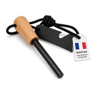 Noovaa Pierre à Feu en Magnésium et Silex - Allume Feu avec Manche en Bois Massif, 12 000 Étincelles - Kit Briquet de Survie pour Camping, Randonnée, Bushcraft, Outdoor