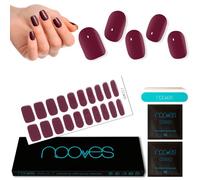 Nooves Midnight Rain Premium Luxe Solid Feuille Ongle Roug 20uts