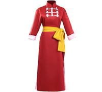 Noowye Costume de cosplay Anime Kagura - Uniforme rouge - Cape chinoise - Tang Dynasty - Vêtements traditionnels avec accessoires pour cheveux - Pour Halloween, carnaval