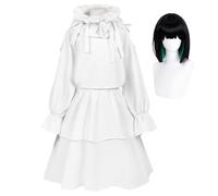Noowye Costume de cosplay Anime Sua pour femme, robe blanche uniforme, ensemble complet, costume d'Halloween pour carnaval, cosplay, fête, taille S à 3XL