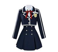 Noowye Costume de cosplay Animé Yuuki Asuna, uniforme scolaire, veste courte, costume de scène, Halloween, fête, carnaval, perruque pour femme