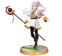 Noowye Frieren Figurine d'action Anime Frieren Statue 20 cm Modèle debout avec fond Personnage de dessin animé Figurine PVC Ornements de bureau
