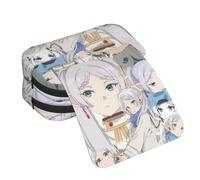 Noowye Frieren Trousse Dessin animé Ciel/Loin Trousse Dessin animé Impression 3D Grande Double Fermeture Éclair Japonais Stylo Retour à l'École, Type 3., 21*7.5*10CM, Porte-documents