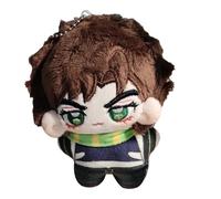 Noowye Joseph Joestar Plush Figurine Anime Joseph Joestar Stuffed Figurines en coton PP Coton Décoration Livre Sac Pendentif pour fans 10 cm