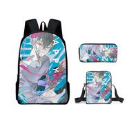 Noowye Luka/Till Sac à dos Anime Mizi/Ivan Trousse à crayons Imprimé dessin animé SUA Sac à bandoulière Grand sac à dos scolaire Back to School pour étudiants Ensemble de 3 pièces, Type 14, 30*13*40CM
