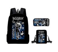 Noowye Luka/Till Sac à dos Anime Mizi/Ivan Trousse à crayons Imprimé dessin animé SUA Sac à bandoulière Grand sac à dos scolaire Back to School pour étudiants Ensemble de 3 pièces, Type 01, 30*13*40CM