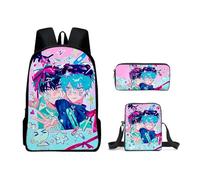 Noowye Luka/Till Sac à dos Anime Mizi/Ivan Trousse à crayons Imprimé dessin animé SUA Sac à bandoulière Grand sac à dos scolaire Back to School pour étudiants Ensemble de 3 pièces, Type 15, 30*13*40CM