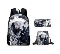 Noowye Luka/Till Sac à dos Anime Mizi/Ivan Trousse à crayons Imprimé dessin animé SUA Sac à bandoulière Grand sac à dos scolaire Back to School pour étudiants Ensemble de 3 pièces, Type 07, 30*13*40CM