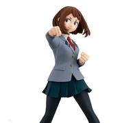 Noowye Mha Figurines Uraraka Ochako Figurine d'action Anime Uraraka Ochako Statue 22 cm Uniforme scolaire Fille Figurine de dessin animé Figurine debout PVC Modèle Ornements