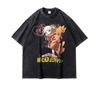 Noowye MHA Toga Himiko T-shirt à manches courtes Anime Midoriya Izuku/Shigaraki Tomura T-shirt japonais streetwear Anime Cosplay Clothing Cadeau pour hommes et femmes pour les fans